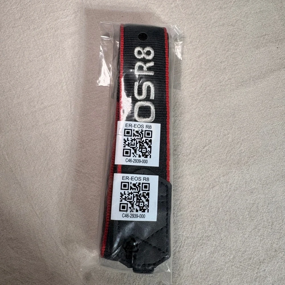 Canon‎ EOS R8 Camera Neck Strap ER-EOS R8 Black Red Genuine New C46-2939-000